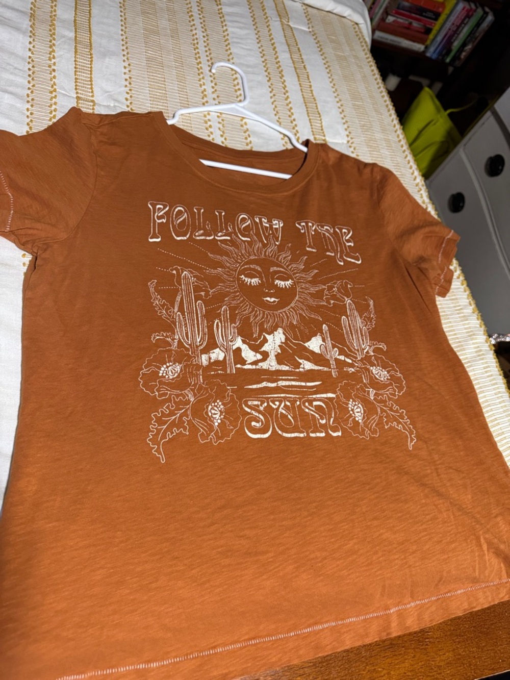 Shyanne Rust Orange Graphic Tee - Follow The Sun